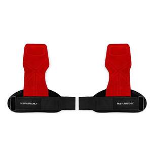 Correas de Muñeca Ajustables Antideslizantes de Cuero Rojo MILITARY FITNESS para Ejercicios de Dedos, Levantamiento de Pesas y Fortalecimiento de Manos - Product Image 1