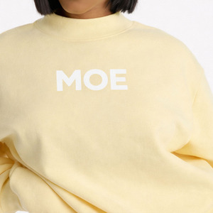 Sudadera Personalizada para Mujer, Cuello Redondo, Color Pastel, Minimalista, Oversize, Felpa de Algodón, Lisa, Casual, Unisex, Suministro OEM ODM - Product Image 2