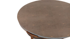 โต๊ะกาแฟทรงกลมหวาย/หนังแกะแบบปรับเปลี่ยนได้ ดีไซน์โบราณทันสมัย จากเวียดนาม - Product Image 4