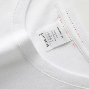 Échantillons gratuits de t-shirts à épaules tombantes en coton blanc bon marché et fin T-shirt personnalisé directement sur le vêtement pour hommes - Product Image 2