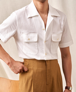 B2B Fashionable <b>Men's</b> 100% Cotton Made <b>Cuban</b> <b>Shirts</b> Trendy Cotton <b>Cuban</b> Collar <b>Shirts</b> <b>For</b> <b>Men's</b> Summer Wear - Product Image 2