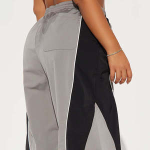 Pantalones Térmicos de Invierno para Mujer, Cintura Elástica, Corte Holgado, Pierna Ancha, Transpirables, de Algodón, Estilo Urbano Informal - Product Image 3