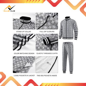 <b>Men's</b> Custom Logo Full-Zip <b>Long</b> Sleeve Solid Formal Breathable Quick Dry Winter Sports Track <b>Jackets</b> & Sweatsuit - Product Image 5