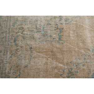 Tapis vintage 4,1x4,1 pieds, tapis turc rond, tapis persan beige - Product Image 5