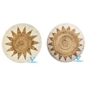 Plateau mural décoratif de style Art déco Vietrustic en jacinthe d'eau et coton mélangé pour la décoration de la chambre à coucher, cadeau d'anniversaire - Product Image 5