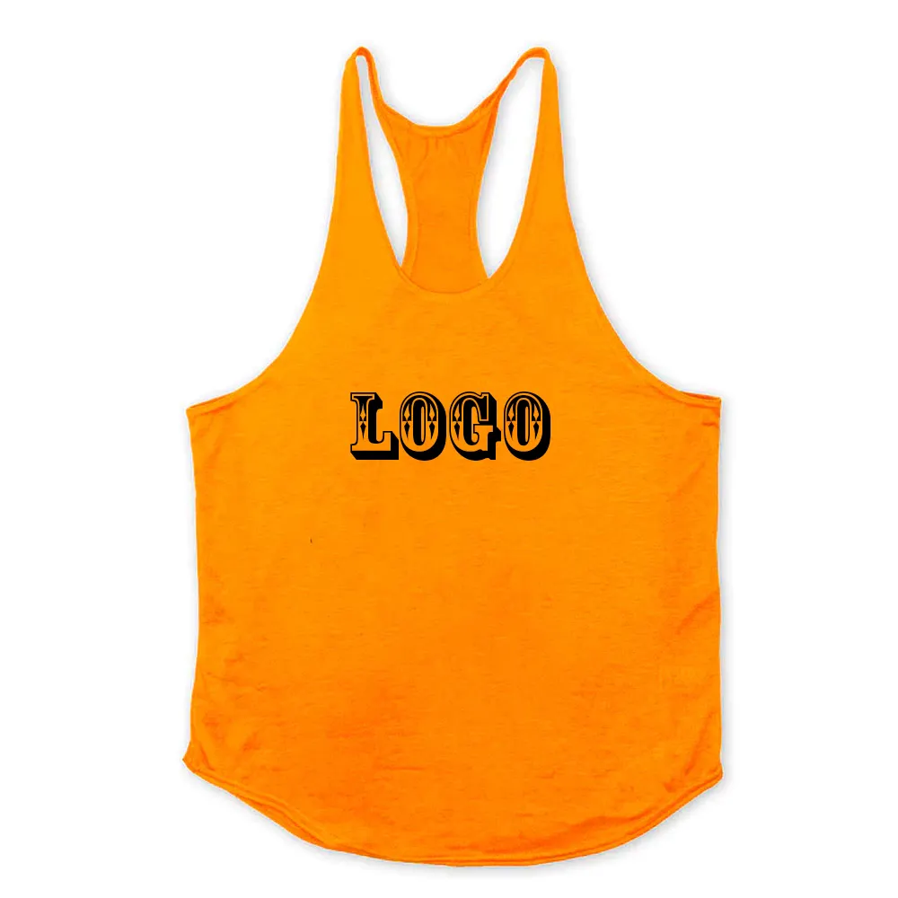 Último diseño Algodón Hombres Entrenamiento Muscle Stinger Logotipo impreso personalizado Camiseta sin mangas ecológica sostenible