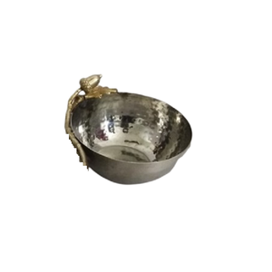 Assiette de chargeur argentée assiette ronde en acier inoxydable métal vaisselle durable sans danger pour la vaisselle de chargeur assiette sûre - Product Image 3