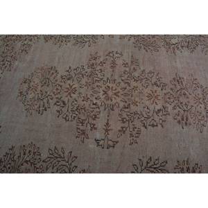 Tapis en laine marron traditionnel fait à la main 5.7x8.5 pieds Vintage turc Patchwork Rectangle Latex soutenu pour les adolescents ensembles de tapis - Product Image 5