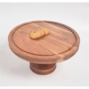 Support à gâteau en bois naturel à 100 % pour les fêtes, les mariages, produit en bois rond, support de service, présentoir à gâteaux, présentoir à cupcakes - Product Image 2