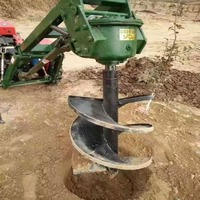Tracteur agricole sol monté jardin terre tarière creuser perceuse poste tracteur pelle trou