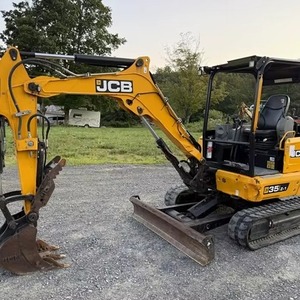 Mini-excavatrice sur chenilles JCB jaune, 15 tonnes, chargeuse compacte sur chenilles, équipement de construction - Product Image 3