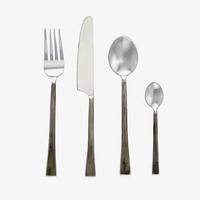 Ensemble de couverts en acier inoxydable plaqué or 304, 5 pièces, avec manche en métal de luxe, durable et éco-responsable, pour la maison, l'hôtel, les mariages