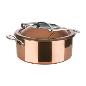 Exclusive copper chafing dish with hand forged detail and heat safe handles made for <strong>grand</strong> <strong>functions</strong> and family events - Product Image 2