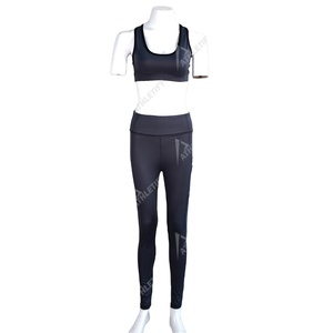 Ensemble de sport personnalisé sexy respirant extensible dans les quatre sens antibactérien à séchage rapide 2 pièces soutien-gorge de sport leggings cordon de serrage yoga - Product Image 3