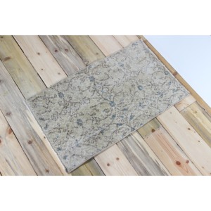 พรมวินเทจขนาด 1.6x2.9 ฟุต พรมขนสัตว์ลายดอกไม้สีเบจสไตล์ตุรกี - Product Image 2