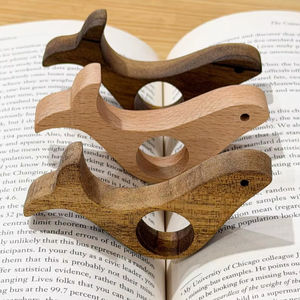 Abrelibros de Madera Maciza Pulida Natural, Herramienta Duradera y Cómoda para Sujetar Páginas para Lectores y Estudiantes - Product Image 1