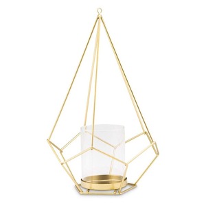 Portavelas de hierro hecho a mano de primera calidad al por mayor diseño geométrico para decoraciones navideñas de boda - Product Image 6