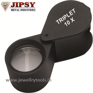 JIPSY 18mm Magnifying Eye Loupe Glass 10X Oval Black Chrome Finish For Diamond, Jewelry, Coin, <b>Stamp</b> Hobby Tools - Product Image 4