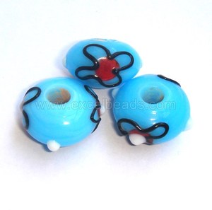 Premium <b>Crystal</b> Lampwork Glass Turquoise Rondelle Shape <b>Beads</b> for Jewelry Making Handmade Loose DIY <b>Bracelets</b> Necklaces Earrings - Product Image 6