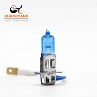 Ampoule halogène H3 12V bleu glace, lumière super blanche 100W, verre de quartz UV, phare antibrouillard de voiture