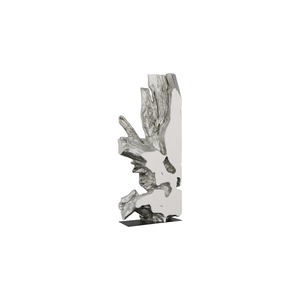 Objet de table en argent de luxe, sculpture moderne, accent décoratif parfait pour les intérieurs contemporains de maisons et de bureaux, en provenance d'Inde - Product Image 1