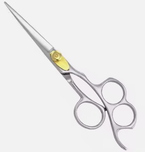 Tijeras profesionales de corte de pelo de peluquero de acero inoxidable tornillo de dedo ajustable de Pakistán tipo de belleza - Product Image 2