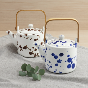 Théière en porcelaine durable de qualité supérieure 3460999-0.5, design nordique, 500 ml, avec filtre en maille - Product Image 1