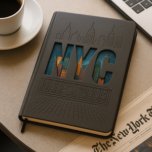 LABON NYC Skyline Cuaderno en relieve Recorte Diseño <span class=keywords><strong>de</strong></span> paisaje urbano Tapa dura Cuero PU <span class=keywords><strong>Diario</strong></span> <span class=keywords><strong>de</strong></span> <span class=keywords><strong>viaje</strong></span> personalizado Papelería OEM - Product Image 6