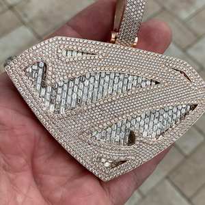 Customized Men's 3D Shining Buss Jewelry VVS Moissanite Pass Diamond <b>Tester</b> Iced Out Plated 3D Ball Pendant Charm - Product Image 4