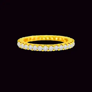 Nuevo Anillo de Compromiso de Lujo con Diamante Sintético Cultivado en Laboratorio, Oro Amarillo de 18 Quilates, 0.75 Quilates, Claridad VS1, Corte Brillante, Superventas - Product Image 3