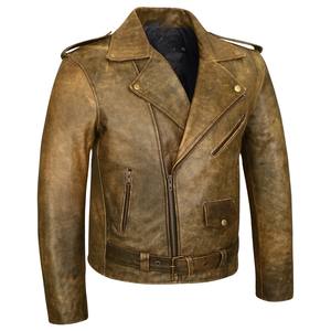 Custom <b>Men's</b> <b>Biker</b> Leather <b>Jacket</b> Natural Rustic Marks Cowhide Motorcycle Classic Style Leather <b>Jacket</b> 2024 Stand Collar - Product Image 4
