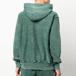 Sudaderas con capucha y sudaderas lavadas personalizadas para hombres 100% algodón Sudadera con capucha de felpa francesa de alta calidad Jersey en blanco Sudaderas con capucha lavadas para hombres - Product Image 1