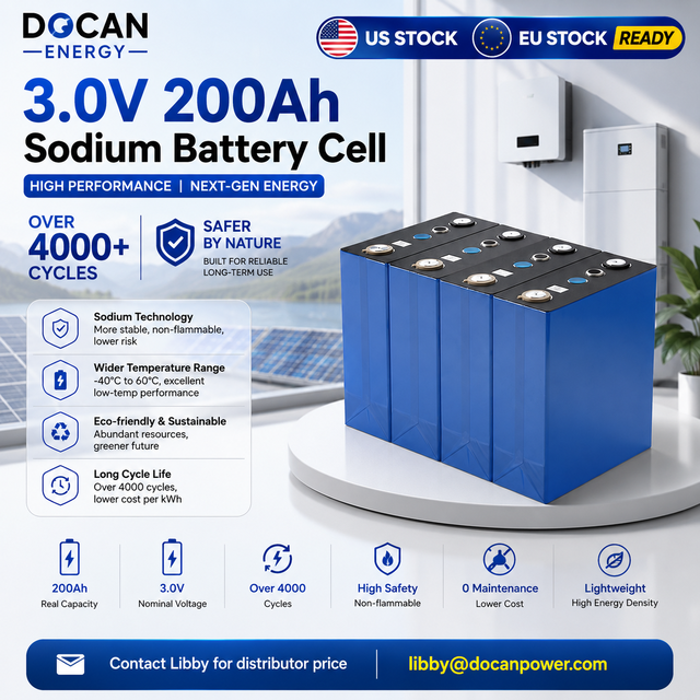 CATL Grade 3.0v Sodium Ion Battery Cell 75Ah 100AH 200ah 300ah Prismatic Natrium Na+ Cell for 12V 24V 48V Sodium Battery Storage