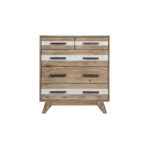 Marca SOHO Tallboy 5 cajones Nuevo diseño Muebles de dormitorio ODM Servicio OEM Roble/Pino/Acacia Madera maciza Suministro directo - Product Image 1
