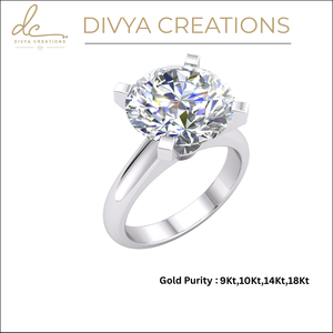 Venta caliente VS Clarity EF Cut Lab Grown Diamond 10K Anillo chapado en oro blanco para niñas Joyería blanca y dorada - Product Image 6