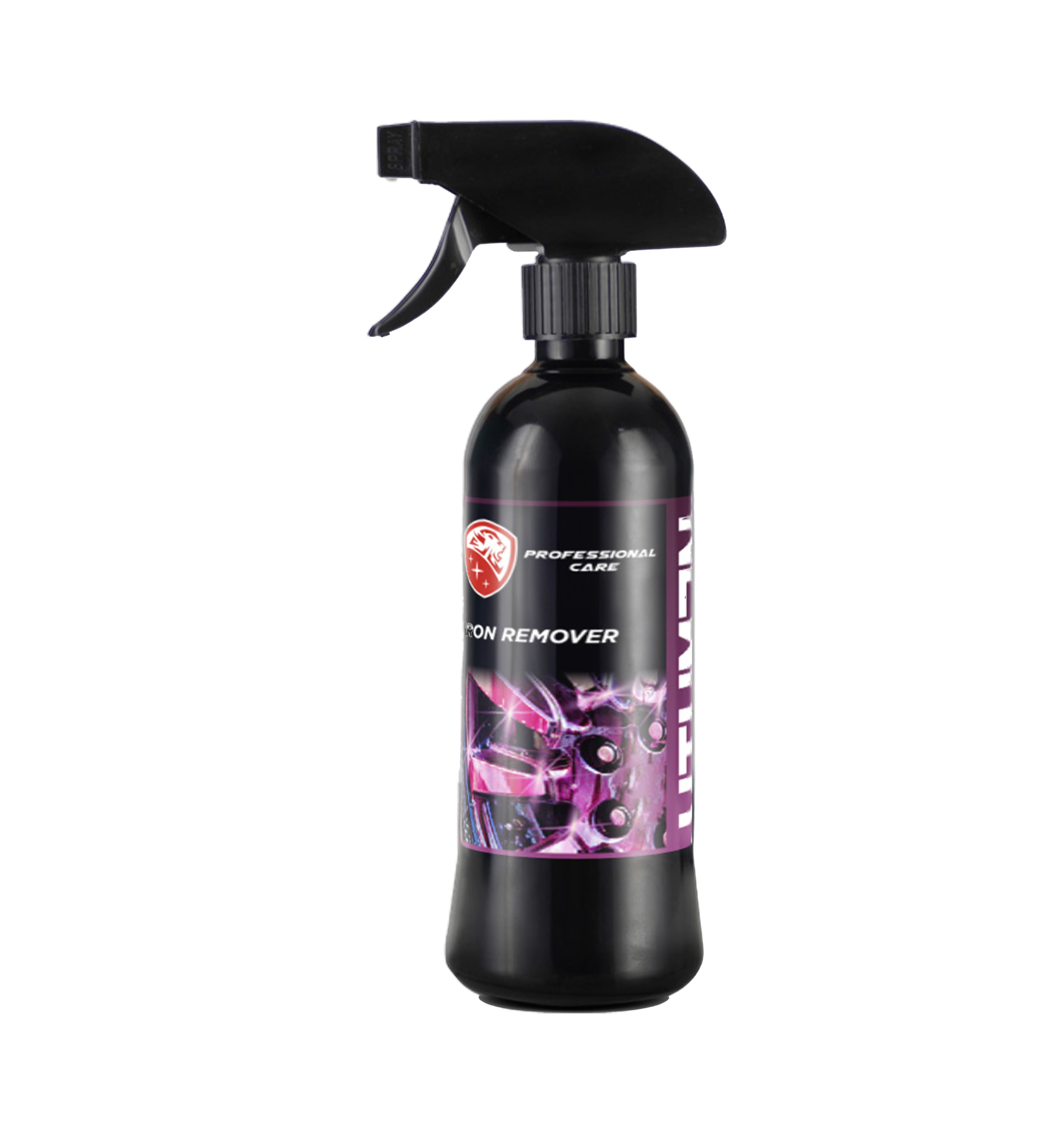 Le liquide transparent devient violet sur le fer