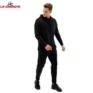 Alta calidad 100% algodón personalizado pulóver con capucha y pantalones de chándal Joggers trajes 2 piezas chándal deportivo para hombres conjunto con capucha - Product Image 4