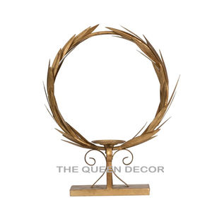 Portavelas de diseño moderno con forma única de Metal de aluminio elegante, chapado en oro, decorativo para el hogar, bodas y Navidad - Product Image 2