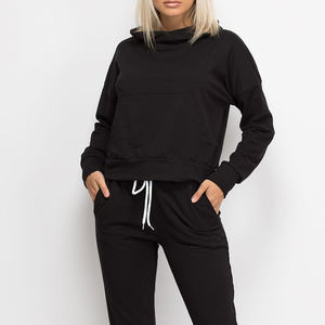 Chándal personalizado informal para mujer, servicio OEM, gran oferta, conjunto de joggers transpirables con capucha para invierno, atuendo deportivo personalizado barato - Product Image 3