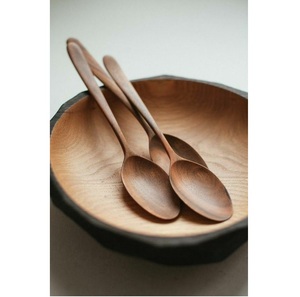 ช้อนไม้ด้ามยาวสำหรับทำอาหารกวนเสิร์ฟข้าวซุปแกงไม้ธรรมชาติเครื่องใช้ในครัวทนความร้อน - Product Image 1