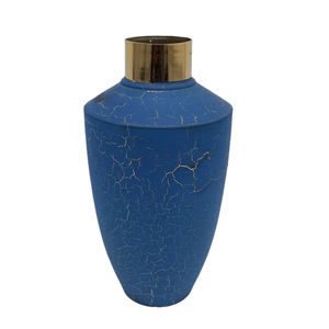 Florero de Metal de diseño elegante con acabado naranja para el hogar y la boda Decoración de mesa Florero de Metal personalizado hecho a mano - Product Image 5