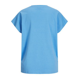 T-shirts en jersey à col rond pour femmes, haut décontracté d'été, uni, unisexe, en coton, surdimensionné, en gros, de haute qualité - Product Image 2