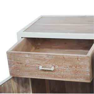 Aparador francés de lujo antiguo de 150cm, armario de madera de lavado blanco Industrial moderno extensible para dormitorio, Hotel, hogar, sala de estar - Product Image 3