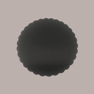 10 kg Round Tray with <b>Gold</b> Black Wing Dm 24 cm Scallop Edge <b>Disc</b> Rigid Cardboard Cake Board Cake Decorating Supplies - Product Image 2