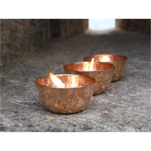 Luxury Hammered Copper <b>Candle</b> Holder Metal Votive Bowl Decorative Tealight Cup for Wedding Event Home Decor Rose <b>Gold</b> <b>Candle</b> Jar - Product Image 1