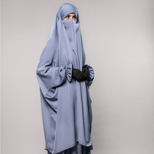 ชุดเดรส Nida Jilbab หรูหราแขนระบายผ้าโพลีเอสเตอร์แบบสุภาพเรียบร้อยแฟชั่นใหม่ล่าสุดของอิสลามบริการ OEM ราคาถูก - Product Image 1