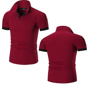 Camiseta de Golf para Hombre, Diseño Personalizado, Tejido de Punto Sólido, 100% Algodón, Impresión por Transferencia de Calor, Venta al por Mayor - Product Image 2