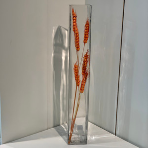 VBV0428 - <b>Square</b> Glass Block <b>Vase</b> - 4 x 28 - Product Image 3