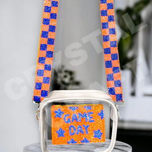 Demons Nsu Sangle de sac à main perlée personnalisée Sangles de sac de perles de rocaille en or blanc Accessoires à la mode pour sacs - Product Image 5