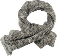 Écharpe tactique multifonctionnelle unisexe pour adulte, respirante, légère, pour l'été, en coton 100% camouflage, maille longue